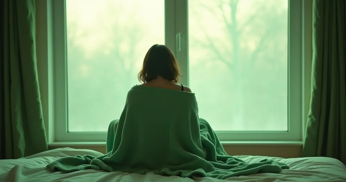 person sitting quietly by window at dawn managing panic attack symptoms