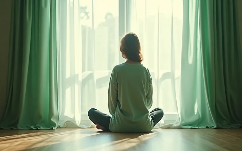 calm breathing exercise for panic disorder relief in quiet room