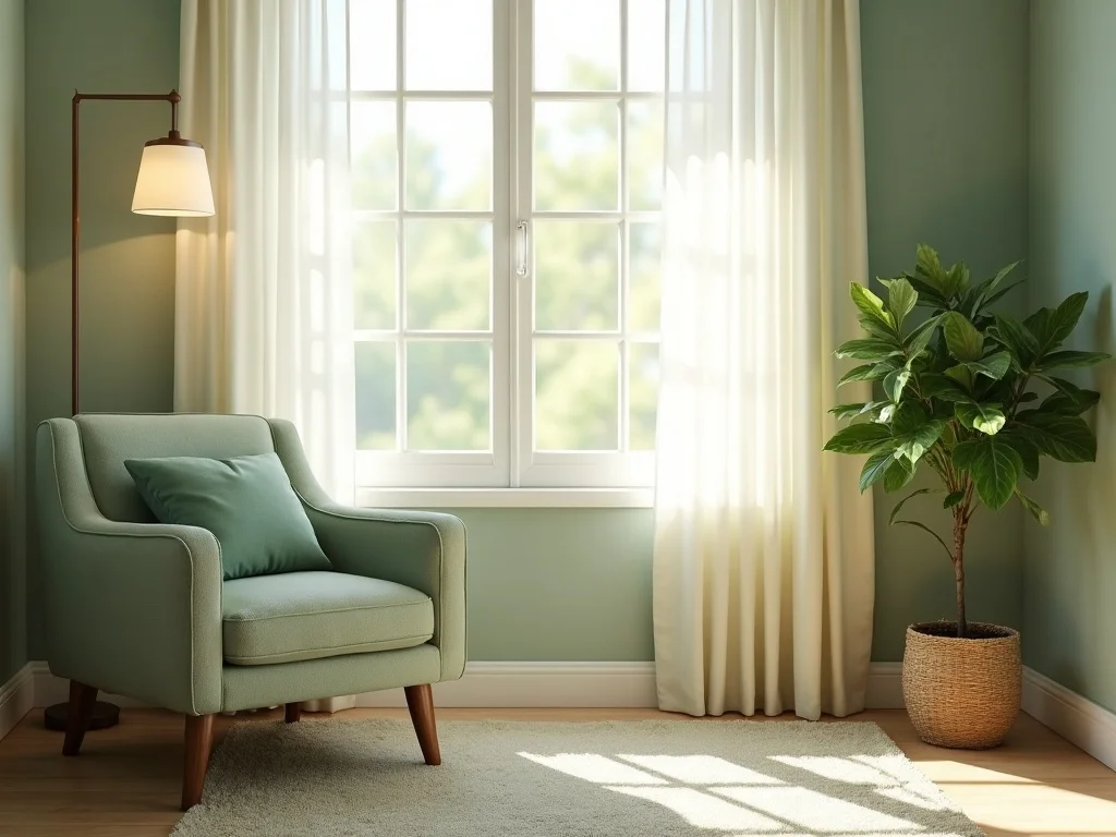 Peaceful corner with morning light for anxiety relief