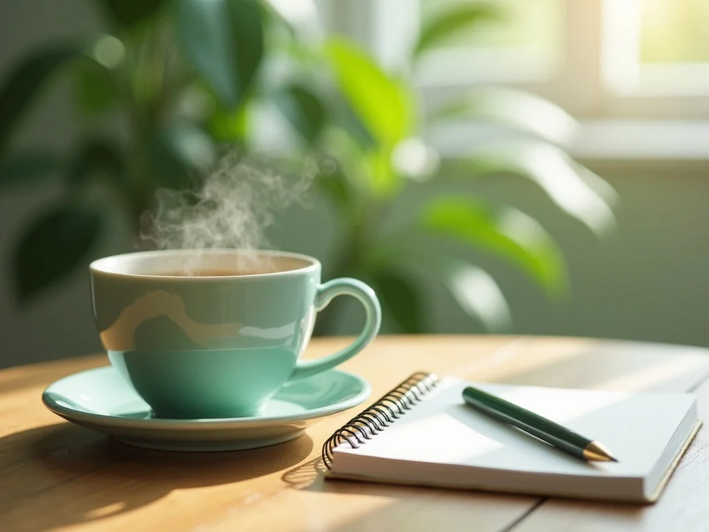 Journaling and herbal tea for anxiety disorder management at home